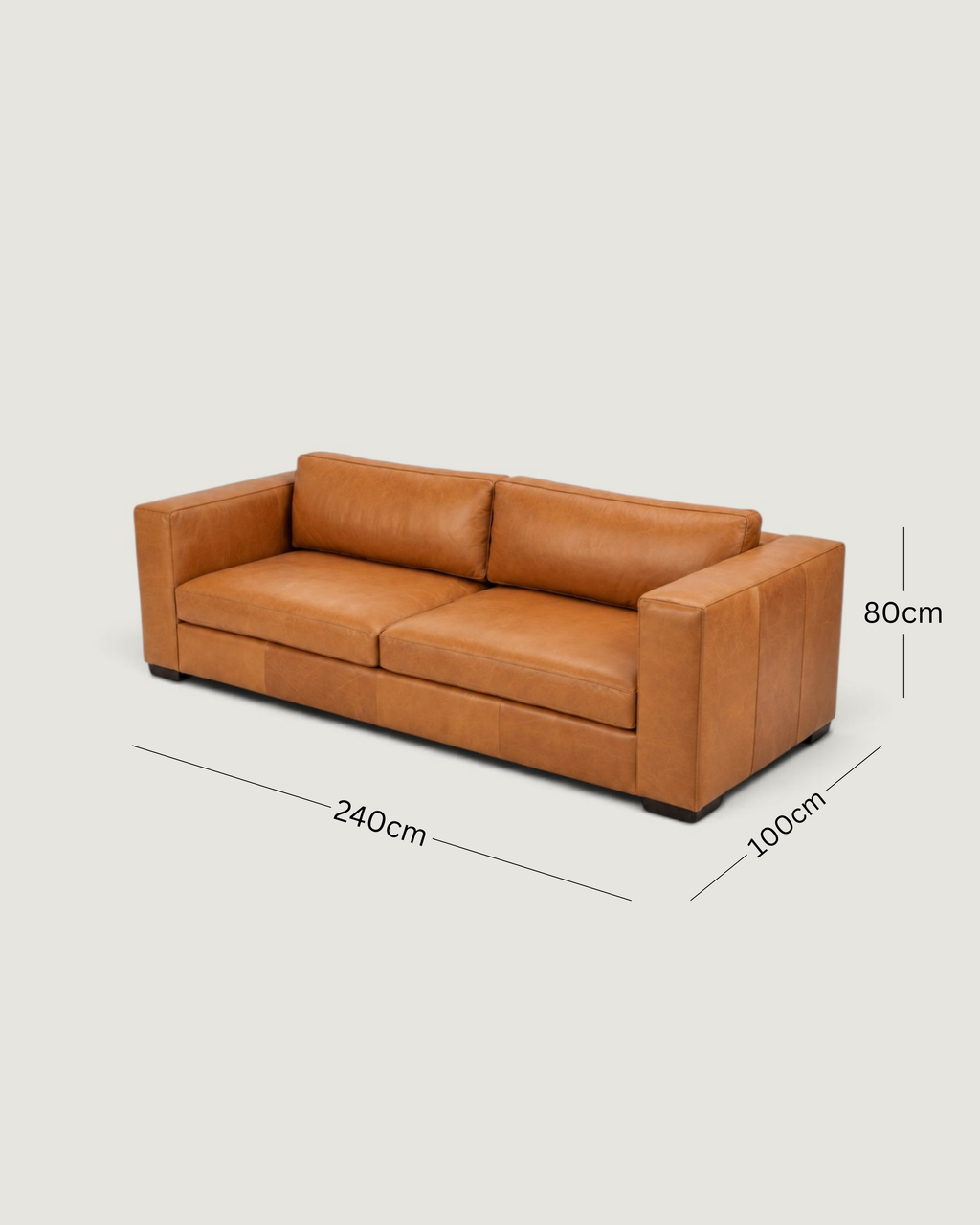 Zuri 4 Seater Leather Couch