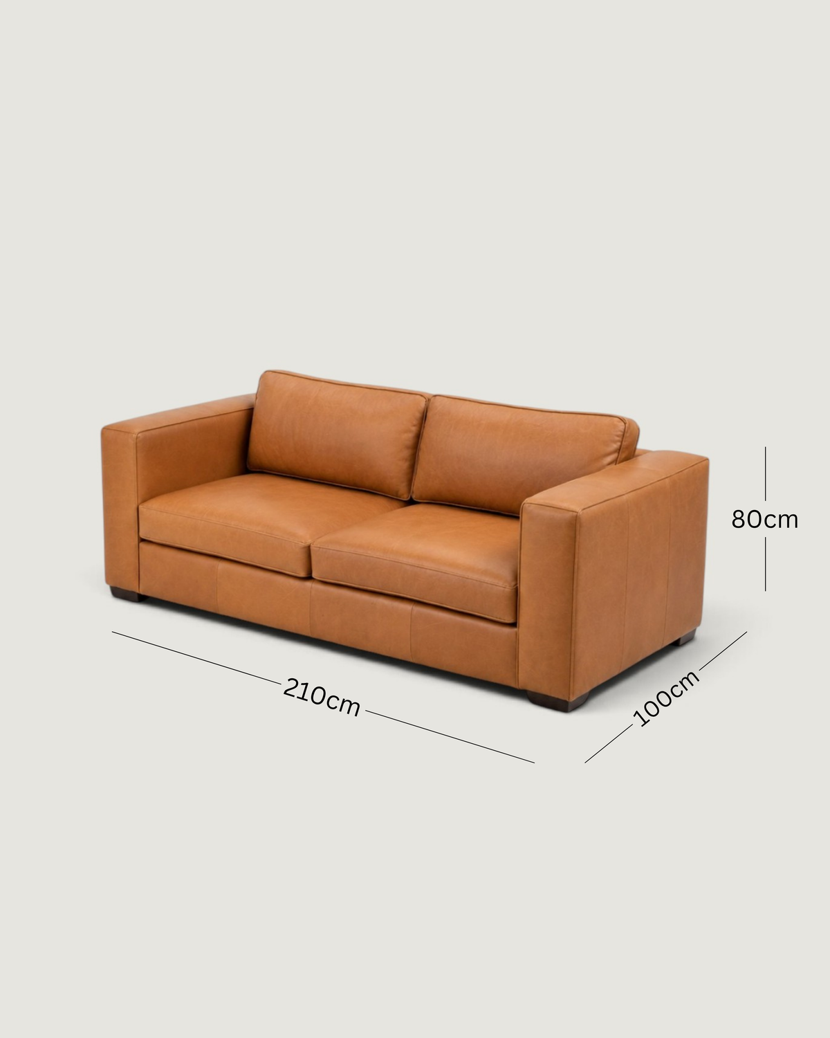 Zuri Leather 3 Seater