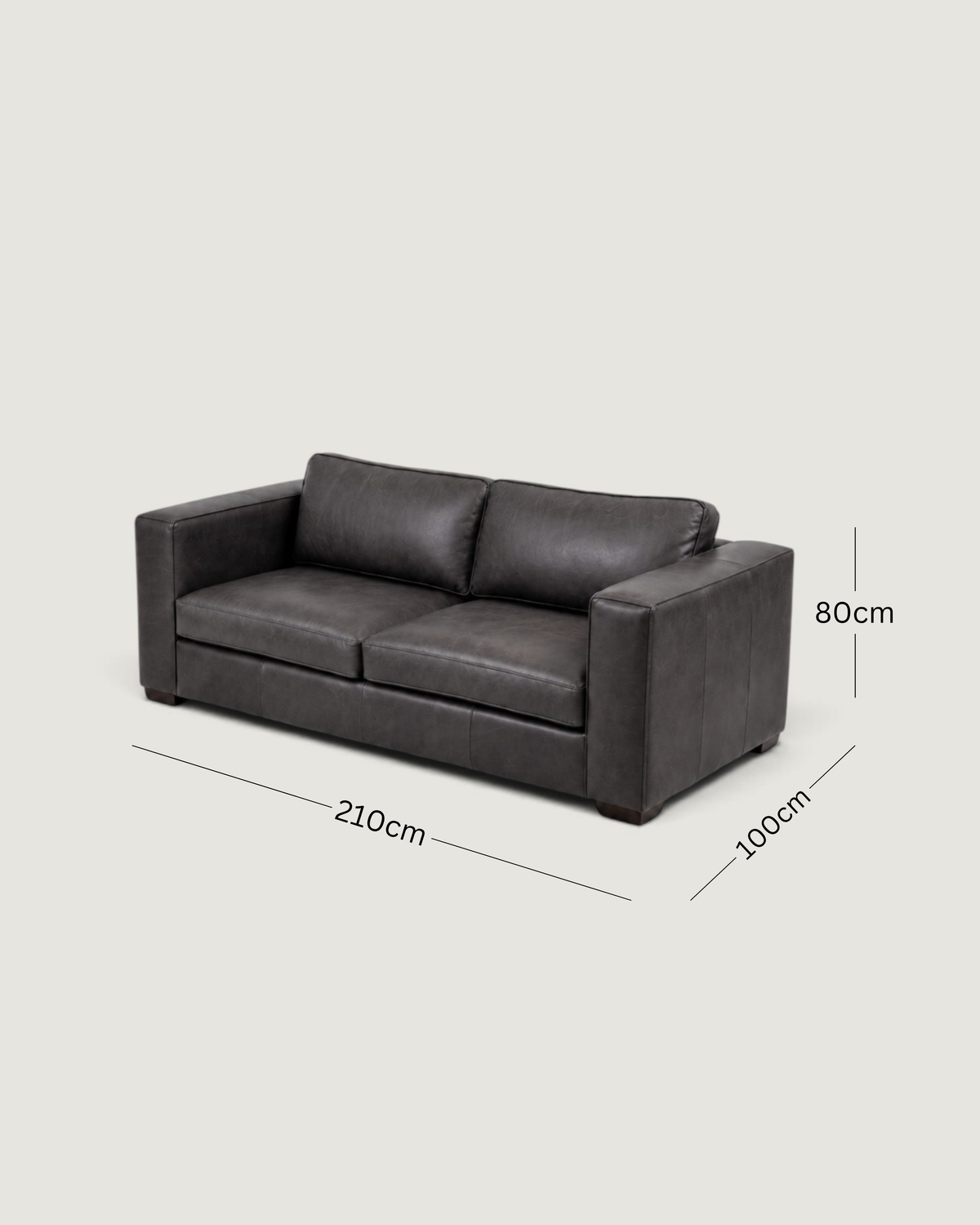 Zuri Leather 3 Seater