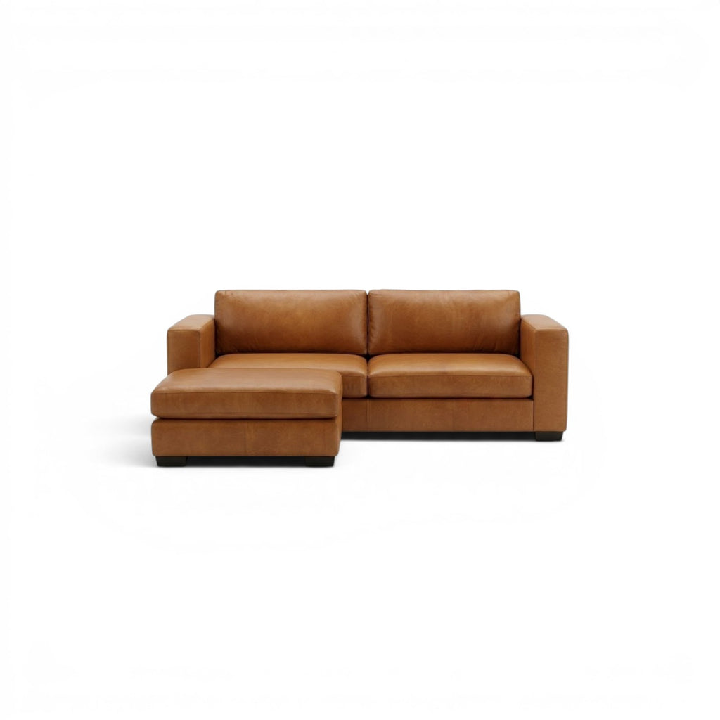 Zuri Leather Ottoman