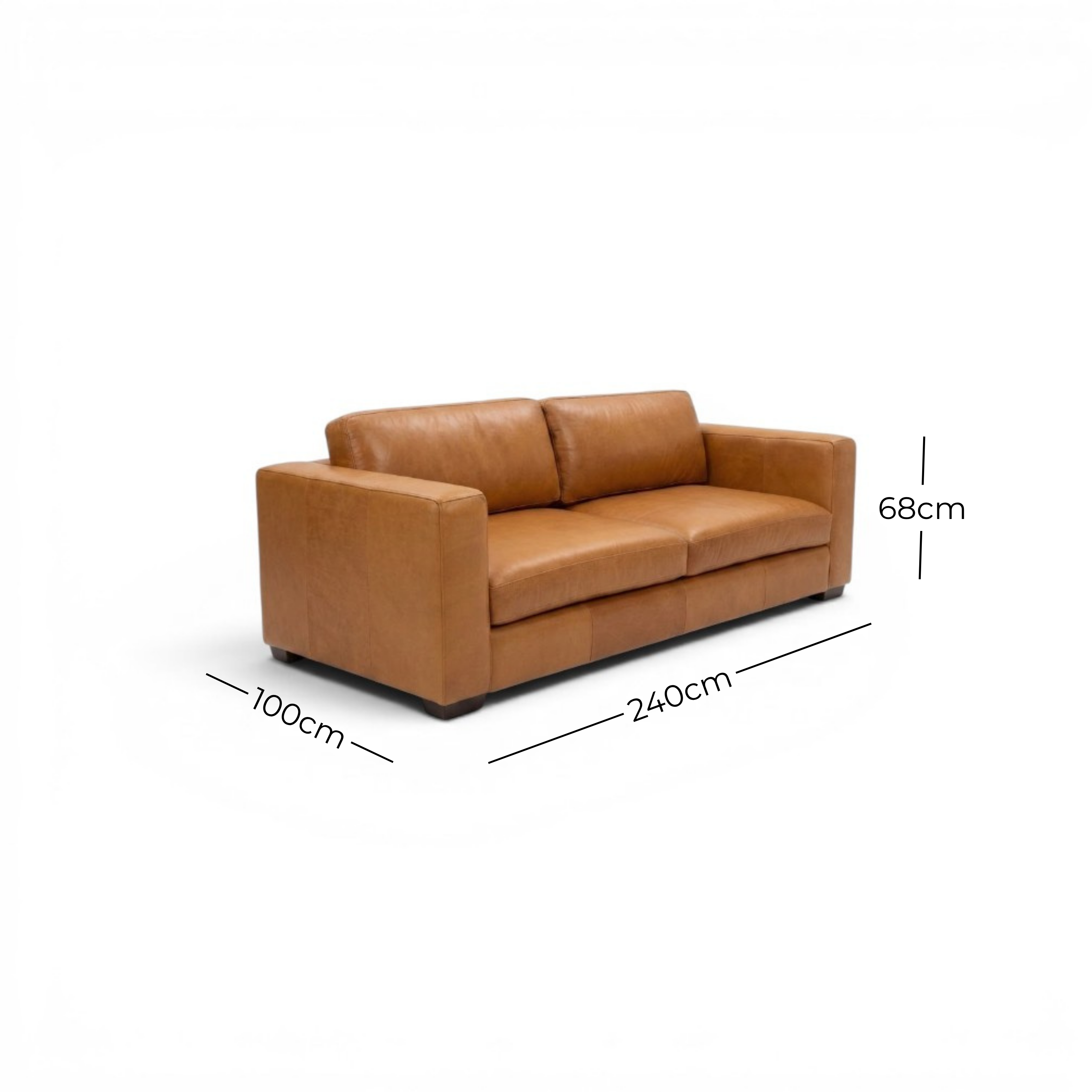Zuri 4 Seater Leather Couch