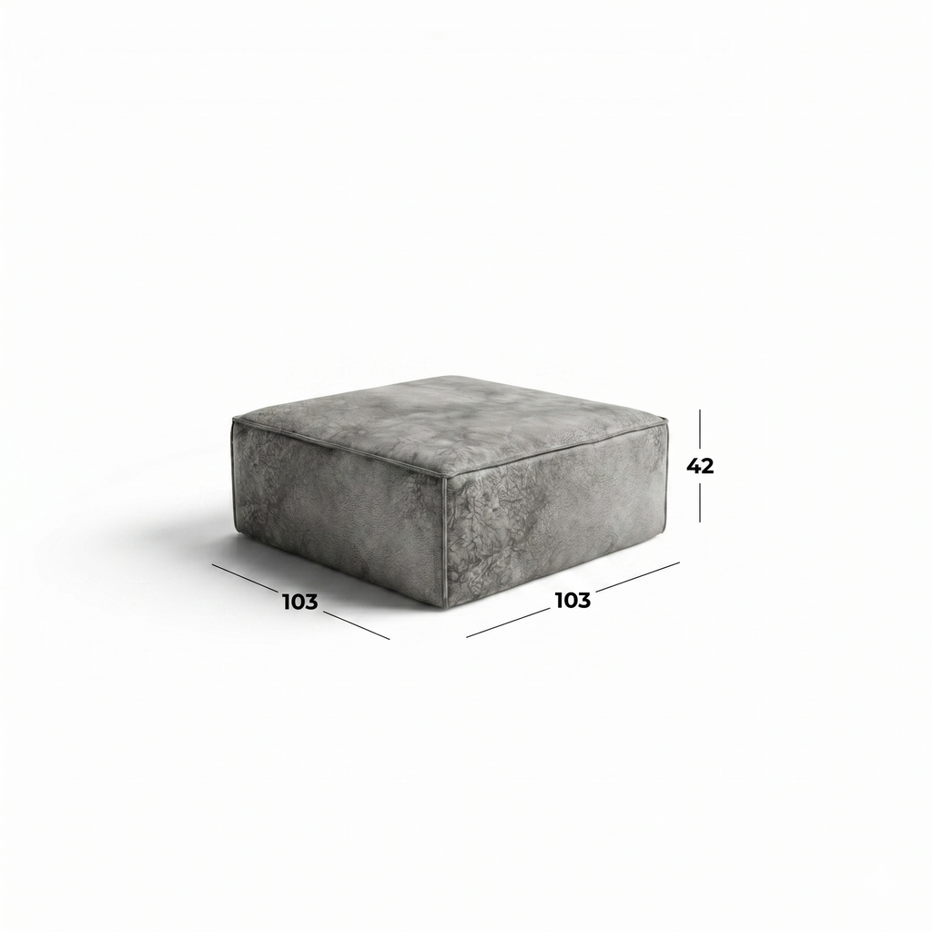 Harvest Leather Ottoman