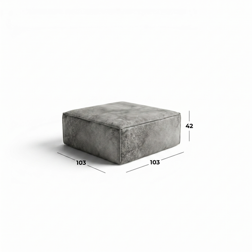 Harvest Leather Ottoman