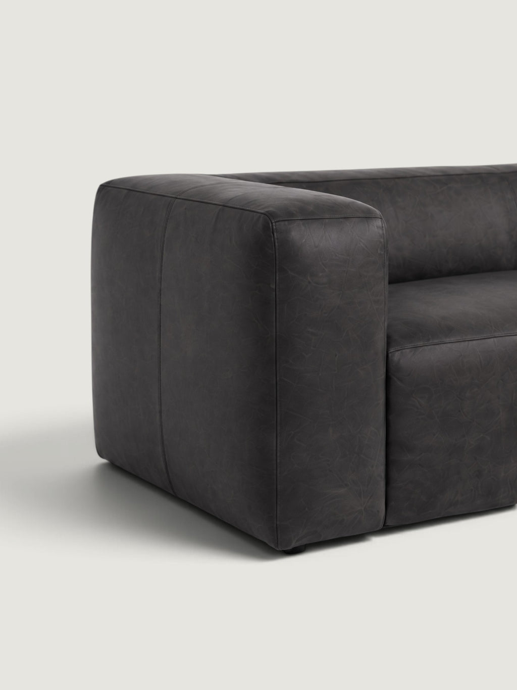 Hudson 3 Seater Leather Couch