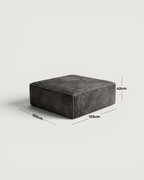 Harvest Leather Ottoman
