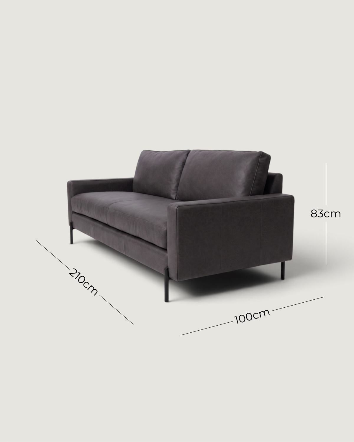Zanzibar Leather 3 Seater
