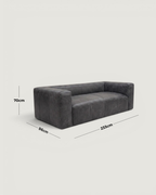 Hudson 3 Seater Leather Couch