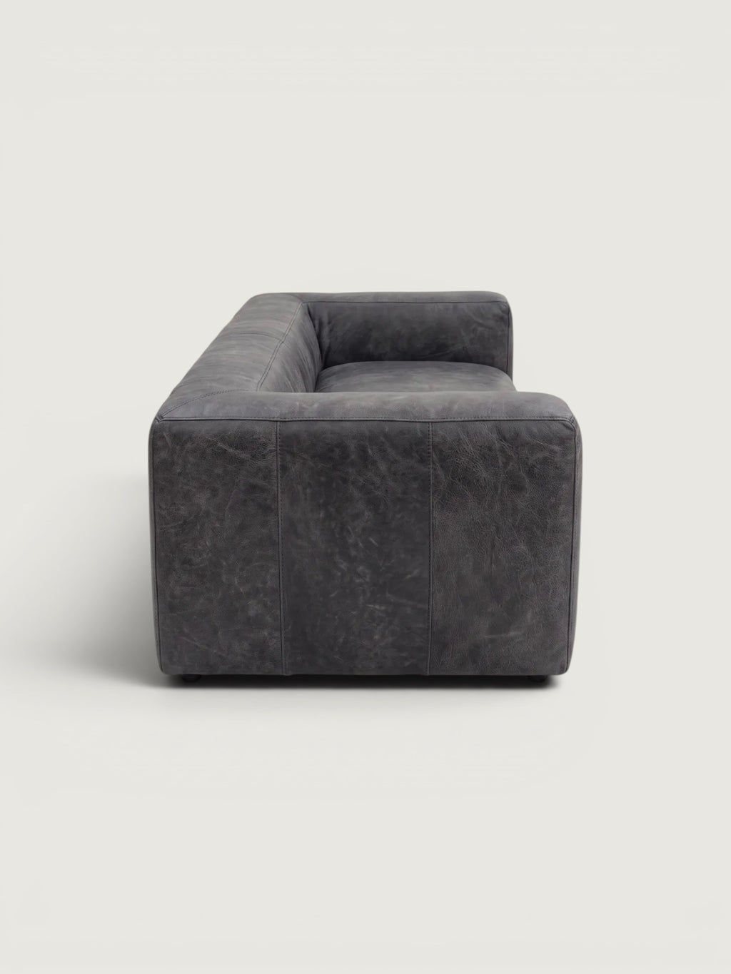 Hudson 3 Seater Leather Couch