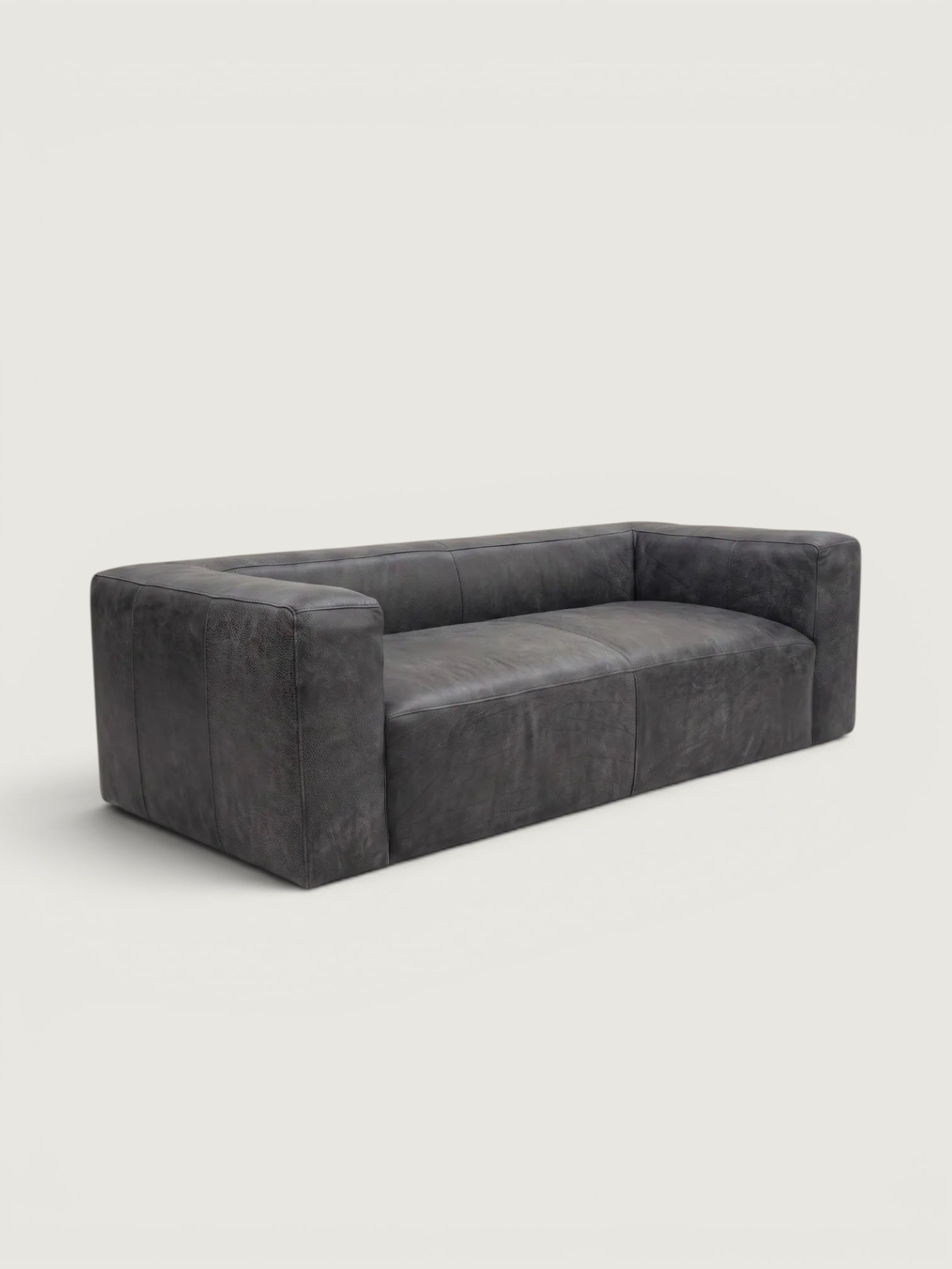 Hudson 3 Seater Leather Couch